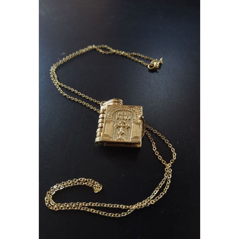 Pendant Christian Miniature Readable Bible Necklace Holy Bible Book Pendant