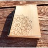 A5 Wooden Notebook – Engraved Mandala – Real Wood Notebook