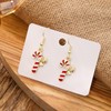 3 Pairs Christmas Candy Earrings for Women Candy Cane Enamel