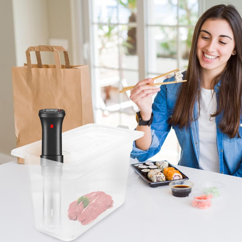 Kichvoe Sous Vide Containers with Lid Sous Vide Pots Slow