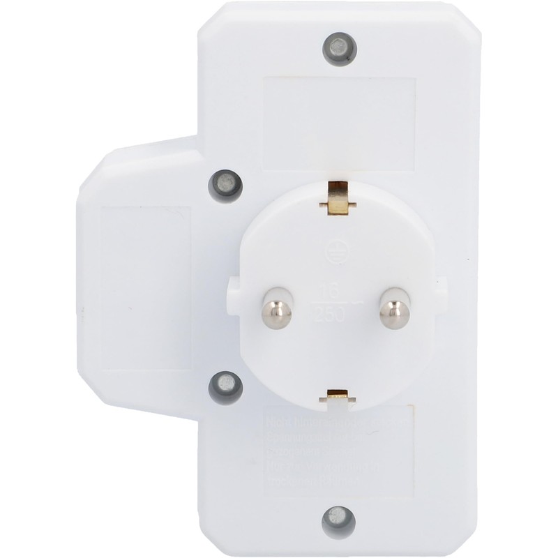 Unitec 227000 Connection 1xSchuko und 2xEuro Scarf, White