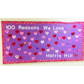 2” Heart Small Tri-Color Creative Cut-Outs, 31 Cut-Outs in a Pack for Kids’ Love and Peace School Craft Projects, Valentine’s Day Craft.