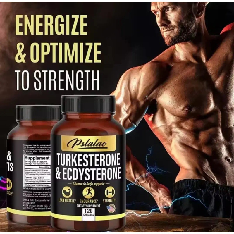 Suplementos Turkesterona Ecdysterona 1000mg 120 Capsula