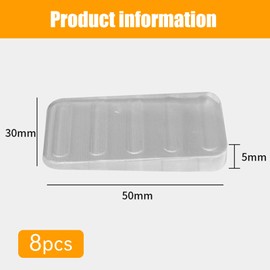8 Pcs Table Wedge Clear Shim, Plastic Shims Levelers Adjustable Blocks Furniture Wedges, Leveling for Hot Tub Toilet Restaurant Appliance Door Stops, Trimmable Fix Highest Side 1/4" (6.5mm)