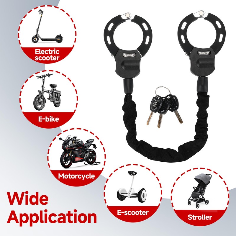 TOKCKYBL Heavy Duty Electric Scooter Lock with Scooter Bag -