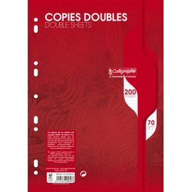 Clairefontaine 5616AMZC - Pack of 2 x 100 Office Sheets Calligraphe 70 g DIN A4 21 x 29.7 cm Squared 1 Pack