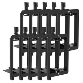 TNP Low Voltage Mounting Bracket- 10 Pack, 1-Gang / Single-Gang Mounting for Wall Plate, Horizontal/Vertical - Black