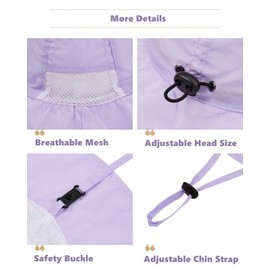 Century Star Wide Brim Sun Hat for Baby Toddler Kids Outdoor UPF 50+ Infant Bucket Cap Boys Summer Hat Girls Beach Hat Purple 3-12 Months