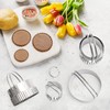 3+5 Cookie Stamps Biscuit Cutter Set, Luxiv 3 Molds Metal