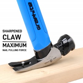 REAL STEEL Jacketed Graphite Magnetic 22 Oz Head Milled Face Framing Hammer with Straight Claw 0503