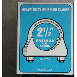 Nickson Industries (1 Pc) 2-1/2" Heavy Duty Muffler Clamp GM Style Nickson 3/8 U BOLT  MADE IN USA