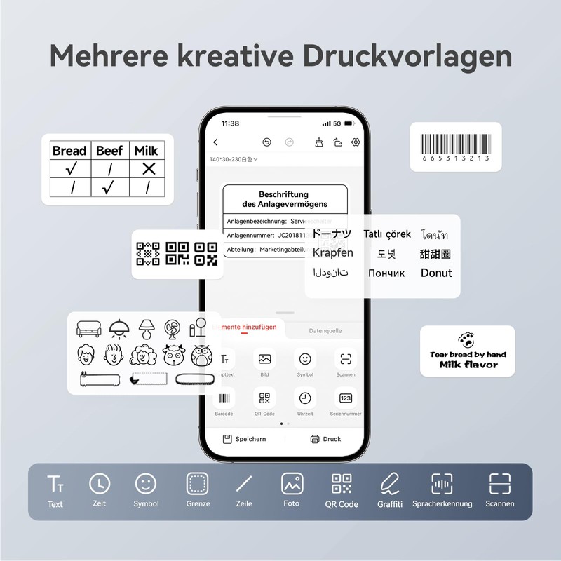 NIIMBOT B1 Commercial Large Format Label Printer, Sticker Labeler, Portable
