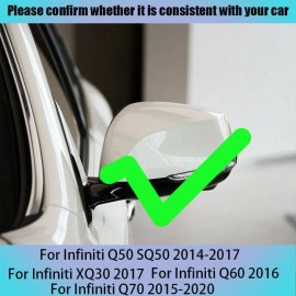 Carbon Fiber M3 Style Side Mirror Cover Cap For Infiniti Q50 Q60 Q70  2014- 2024