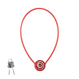 ROCKBROS Bicycle Key Wire Lock, Lightweight, Anti-Theft, Length 27.2 inches (69 cm), High Cut Resistance, Cable Lock, Zinc Alloy, Waterproof, Rust Resistant, Portable, Convenient, Cross Section