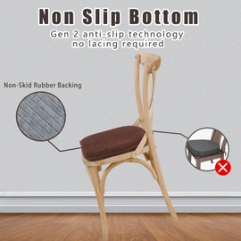 SWEMSTAR Chair Cushions - 15"*17" Kitchen Dining Chair Pads Foam Seat Cushion for Chairs Barstool Cushions Non Slip Seat Pad