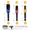 EWK 3 Pcs CR-MO Impact Grade Socket Adapter Extension Drill