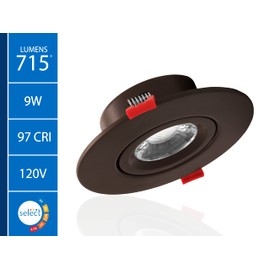 DGC 4-inch Oil-Rubbed Bronze Selectable Canless Adjustable Gimbal LED Recessed Downlight (DGC43120SRDOB)