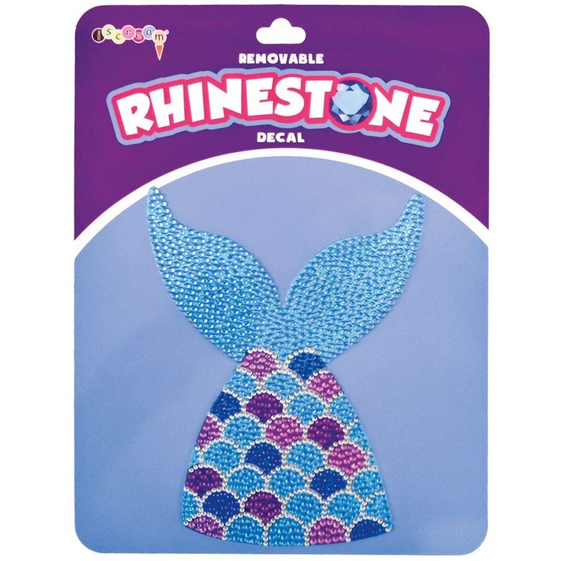 iscream Sparkly Rhinestone Mermazing Mermaid Tail 6" Vinyl Cling Decal
