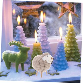 CORHAD 3pcs Adorable Felt Sheep Figurines for Christmas Decor Home Photography Props Mini Sheep Dolls Non-Fading Ornament Elegant Desktop Decorations