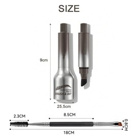 TOEECY Augenbrauenstift Härchenzeichnung 3D Microblading Eyebrow Pencil Wasserfest und Wischfest Langanhaltend mit Duo Augenbrauen Bürste für Natürliche Brauen （Taupe）