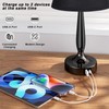 Kakanuo Touch Bedside Lamp for Bedroom with USB C Port,