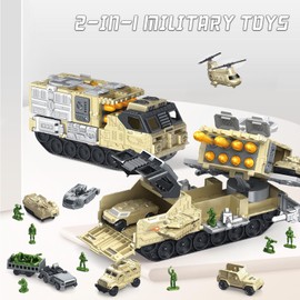 Military Toy Tank Playset with Combat Vehicles，Panzer，Helicopter，Army Men Soldiers, Army Tank Car Toy for Toddlers Kids Boys Girls 3 4 5 6 7 8 Years Old