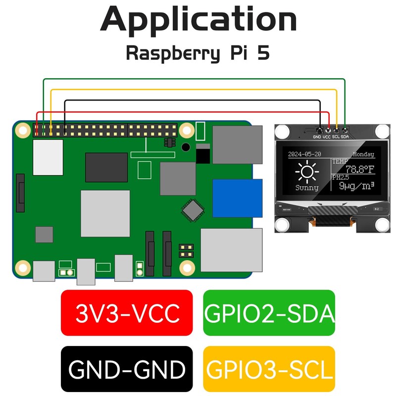 YELUFT 2 pezzi 1.3 Pollici I2C OLED Display Modulo 128x64Pixel