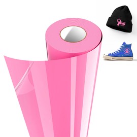 IROHTV Pink Heat Transfer Vinyl HTV Vinyl Roll, 12" x 5ft Iron on Vinyl for All Cutting Machine, Pink Heat Press Vinyl for DIY T Shirts, Easy Cut & Weed for Heat Vinyl Transfer Design