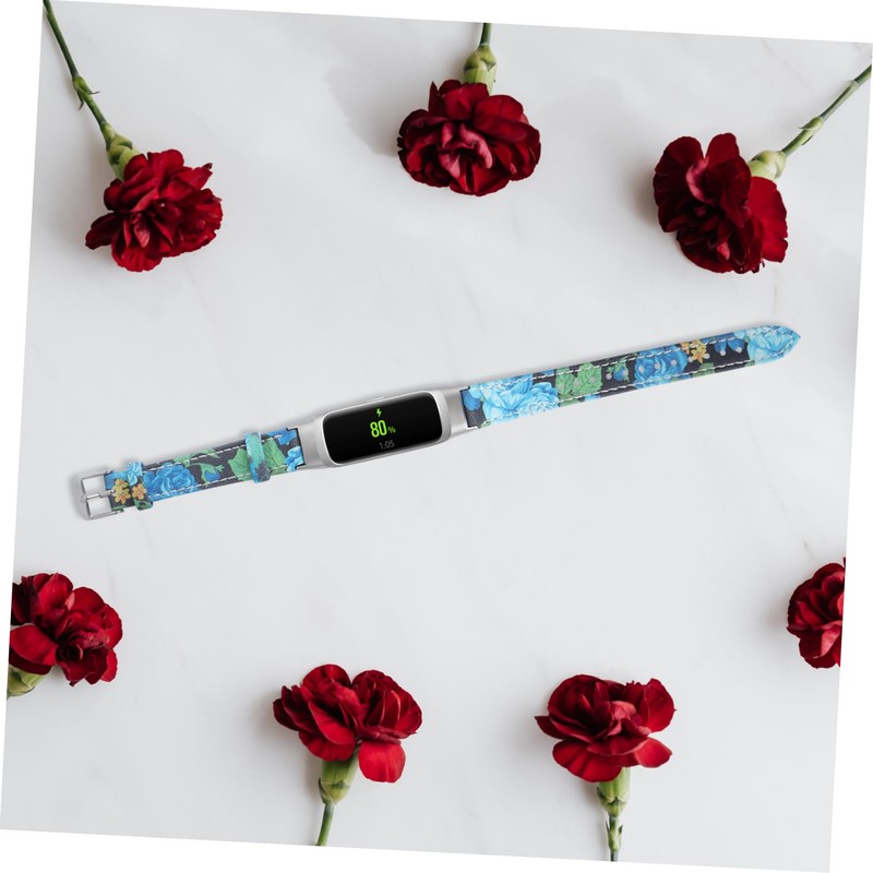 Outanaya Leather Watch Strap for Smartwatch Printed Pattern Band Compatible