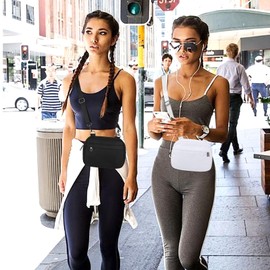 MAXTOP White Small Crossbody Bags for Women with Detachable Strap Cross Body Bag Fanny Pack Cell Phone Purse for Travel Essentials