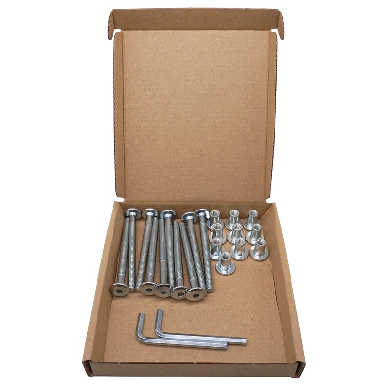 SKIR'CO (10 pcs) Zinc Plated Steel Joint Connector Bolts M6