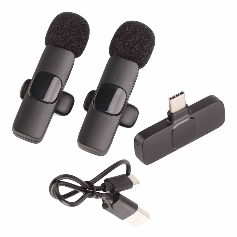 Wireless Lavalier Microphone Mini Plug and Play Live Stream Recording