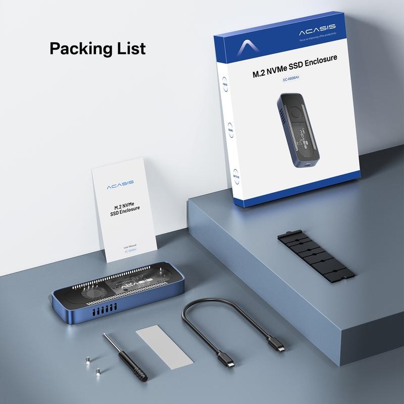 ACASIS 10Gbps USB 3.1 M.2 NVME SSD Enclosure Case For