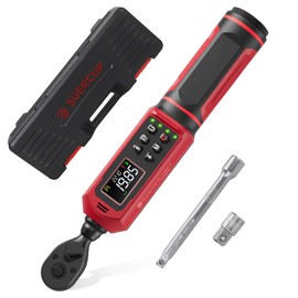 SUERCUP 1/4-inch Digital Torque Wrench(0.33-22.1Ft.Lb/0.45-30N.m) ±1% Accuracy Digital Torque Wrench with Vibration, Buzzer,LED Notification and Five Units of Measure, for Bike, DIY and Home Repair