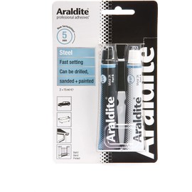 Araldite 2-Part Steel Epoxy Resin Glue Strong, Fast Setting Metal to Metal Glue. Usable for Ceramic, Wood and Glass Glue For Durable Bonding & Repairs 15ml