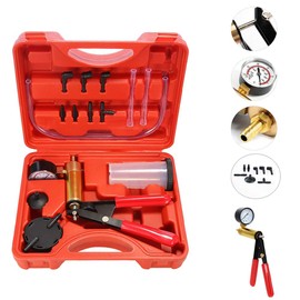 Beduan 16pcs Brake Bleeder Kit Hand Held Vacuum Pump Tester with Adapters for Automotive