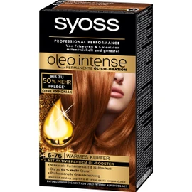 Syoss Oleo Intense Colouration 6-76 Warm Copper Pack of 3 x 115 ml