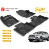 3W Floor Mats Front & Rear Row All Weather Car