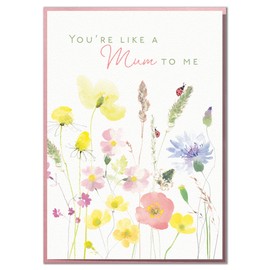 You're Like A Mum to Me. Lovely Floral Birthday Card for A Step Mum or Special Someone
