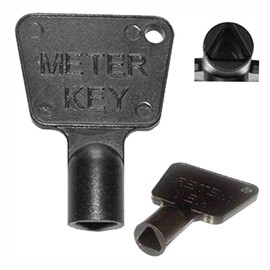 SUL Meter Box Key-Triangle Key-Electric Meter Key-Gas Meter Key-Utility Key-Triangle Socket Spanner Key-2 Pack Black