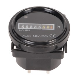 Round Hour Meter Professional High Accuracy 140‑ AC DC Mechanical Hour Meter for Vehicle Cars Boats Motorbikes