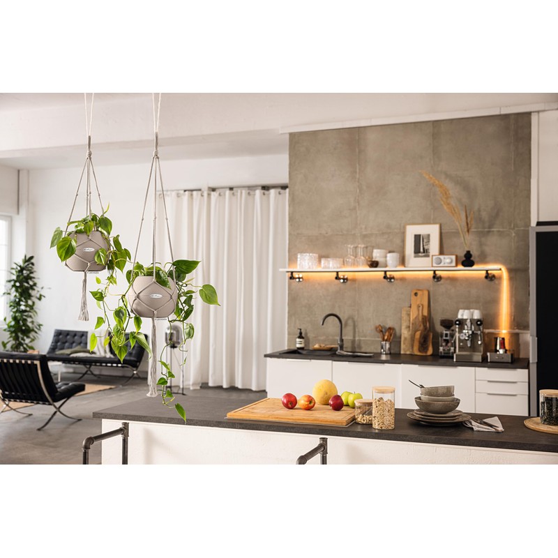 Lechuza Macrame Cotton Pure 120 Hanging Basket Black 13899