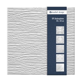 Ceiling Panels Made of Polystyrene EPS – Ceiling Panels Lightweight and Robust in Modern Design – (2 m² Economy Pack DYNASTY 50 x 50 cm) Cladding Ceiling Panels Ceiling