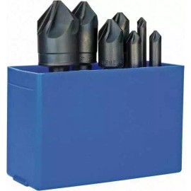 M.A. Ford 7 Piece Single End Countersink Set, HSS 6 Flutes 82 Included Angle