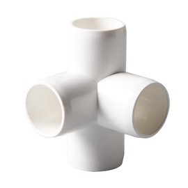 Rainbow Dream 4-Way 3/4 Inch PVC Elbow Corner Tee Fittings - 4 Way PVC Pipe Connectors - Build Heavy Duty Furniture Grade - 8 Pack, White