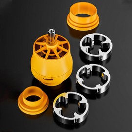 QZKJQDD PVC Tap and Die Tool, Pipe Threader Sanitary Tool, Electric Drill Tap Set, 6 Pieces Plumbing Pipe Thread Kit, for PVC Pipes (1/2 Inch, 3/4 Inch & 1 Inch Sizes)