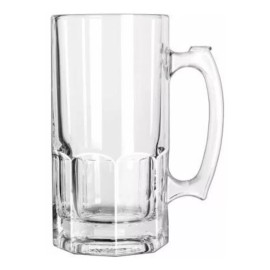 Crisa Super Tarro Cervecero Gigante De 1 Litro De Cristal 6 Pzs