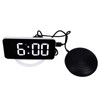 LED Digital Alarm Clock USB Charging Mirror Clock with 4