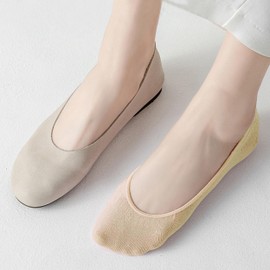 Ocvdar Ultra Low Cut No Show Liner Socks Women Cotton Non Slip Footies Hidden Invisible for Flats Lofers 4/6 Pairs (US, Numeric, 5, 8, Regular, Regular, 4 Pairs Nude)