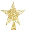 DIYASY Christmas Tree Topper,10inches Metal Glittered Star Xmas Tree Decoration